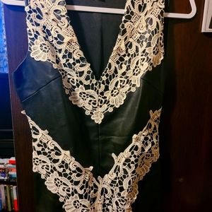 Sexy Faux Leather Shirt with Detail